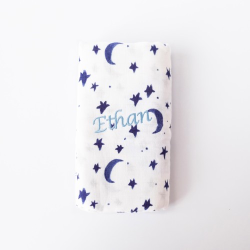 Bamboo Cotton Muslin Swaddle - Twinkle Moon (Ouf of Stock)