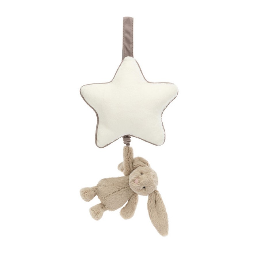 Jellycat Musical Pull - Bashful Beige Bunny Star (New)