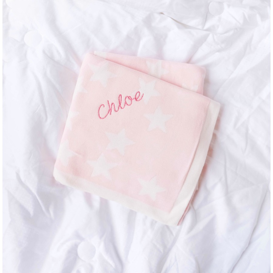 Starry Skies Soft Knit Blanket - Pink Dusk