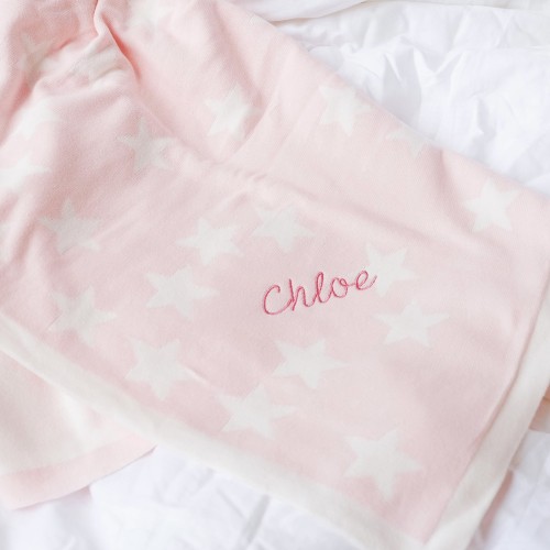 Starry Skies Soft Knit Blanket - Pink Dusk