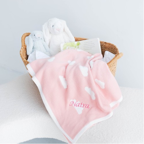 Blush Clouds Soft Baby Blanket