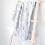 Starry Skies Soft Knit Blanket - Cloudy Grey