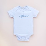 Organic Embroidered Bodysuit (Colours available)