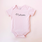 Organic Name Bodysuit (Colours available)
