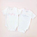 Organic Embroidered Bodysuit (Colours available)