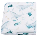 Bamboo Cotton Muslin Swaddle - Under the Sea