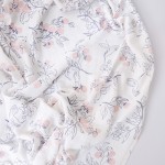 Bamboo Cotton Muslin Swaddle - Berry Hummingbird