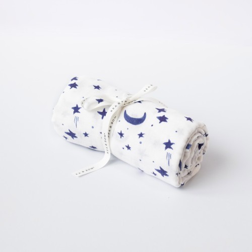 Bamboo Cotton Muslin Swaddle - Twinkle Moon