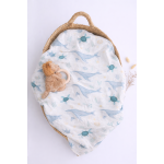 Bamboo Cotton Muslin Swaddle - Under the Sea