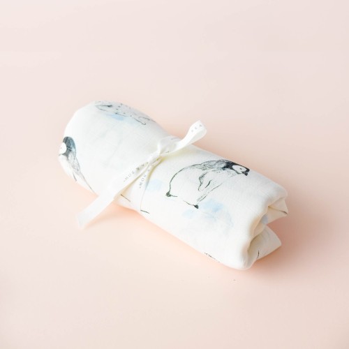 Bamboo Cotton Muslin Swaddle - Winter Wonders