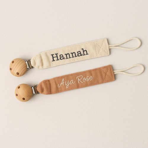 Personalised Pacifier Clip - Sunset Glow (Set of 2)