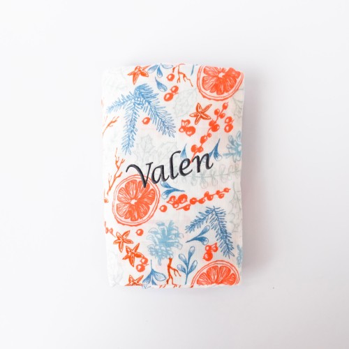 Bamboo Cotton Muslin Swaddle - Coral Lagoon
