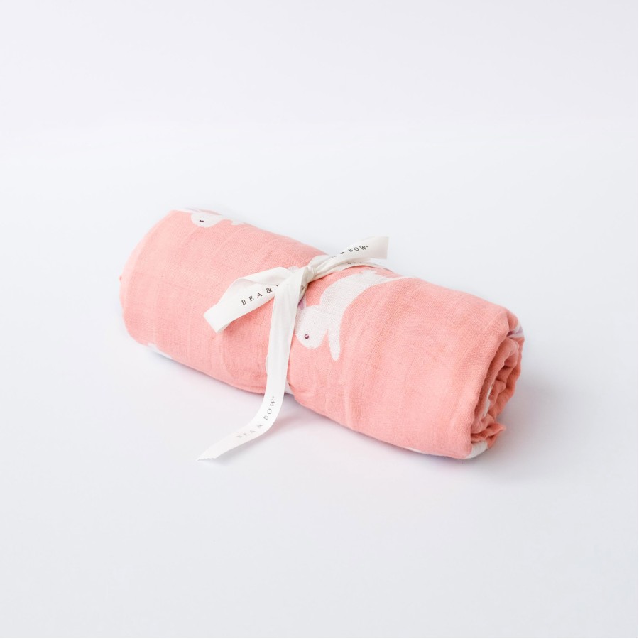Bamboo Cotton Muslin Swaddle - Bunny Meadow (Out of Stock)