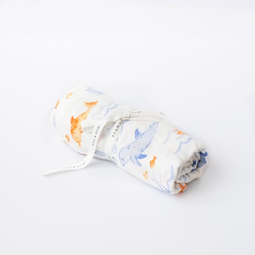 Bamboo Cotton Muslin Swaddle - Beach Holiday (Out of Stock)