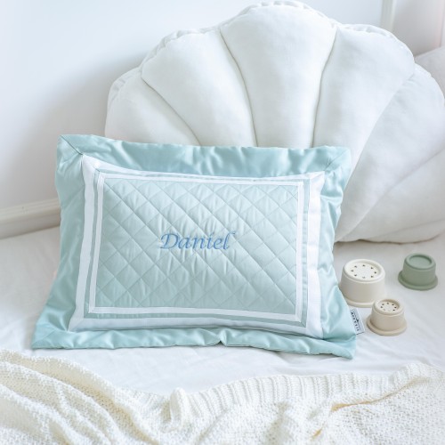 500 Thread Count PIMA Cotton Quilted Pillow - Peppermint