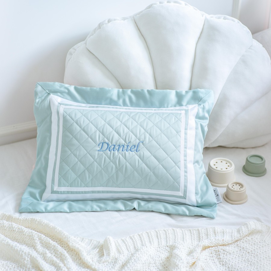 500 Thread Count PIMA Cotton Quilted Pillow - Peppermint (Out of Stock)