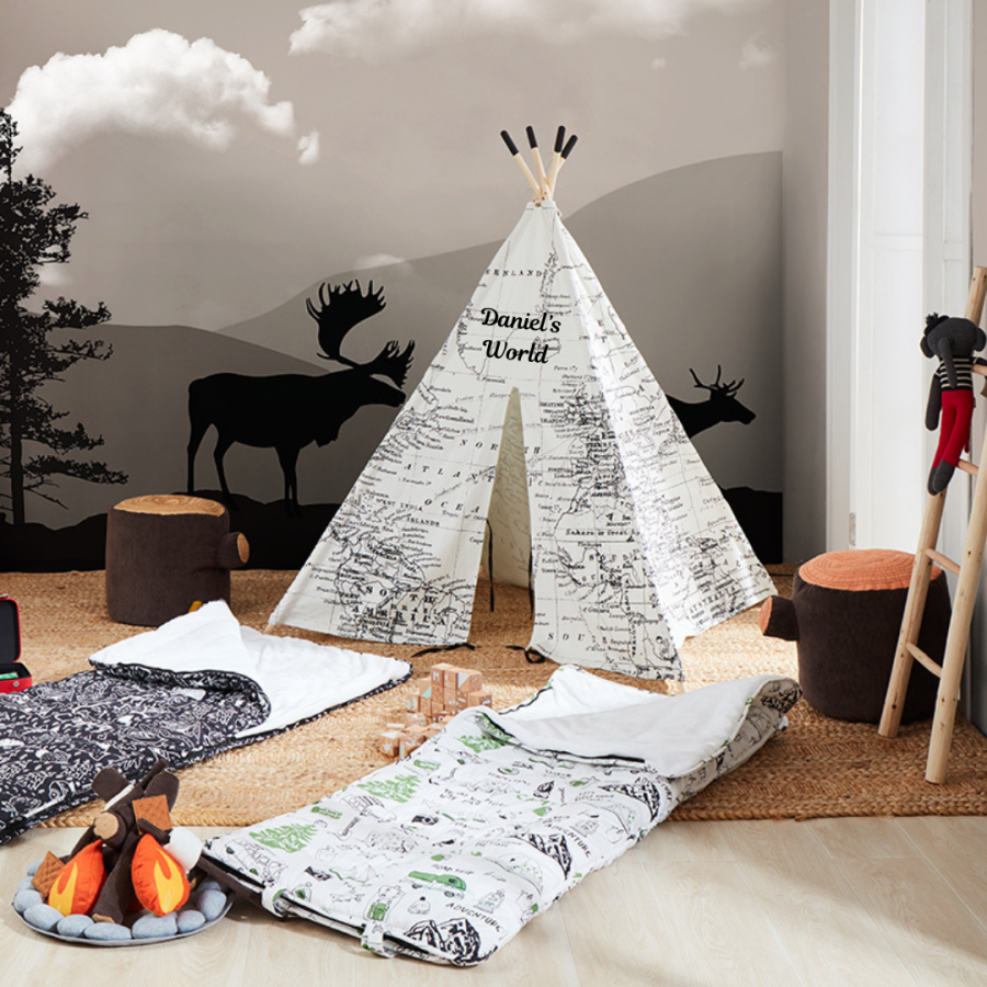 Under the Stars Teepee - World Map 