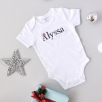 Organic Santa Hat Bodysuit (White)