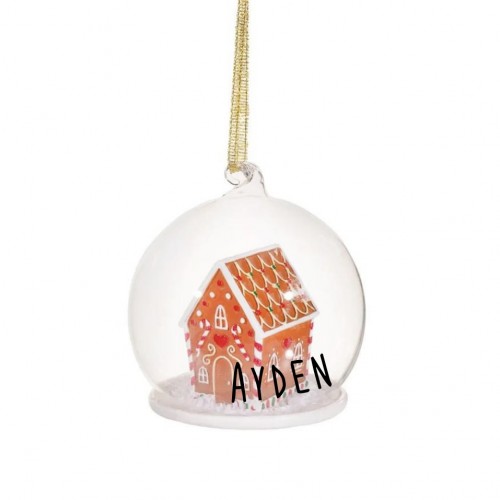 Gingerbread House Personalised Bauble