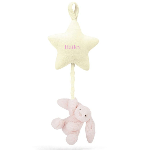 Jellycat Musical Pull - Bashful Pink Bunny Star