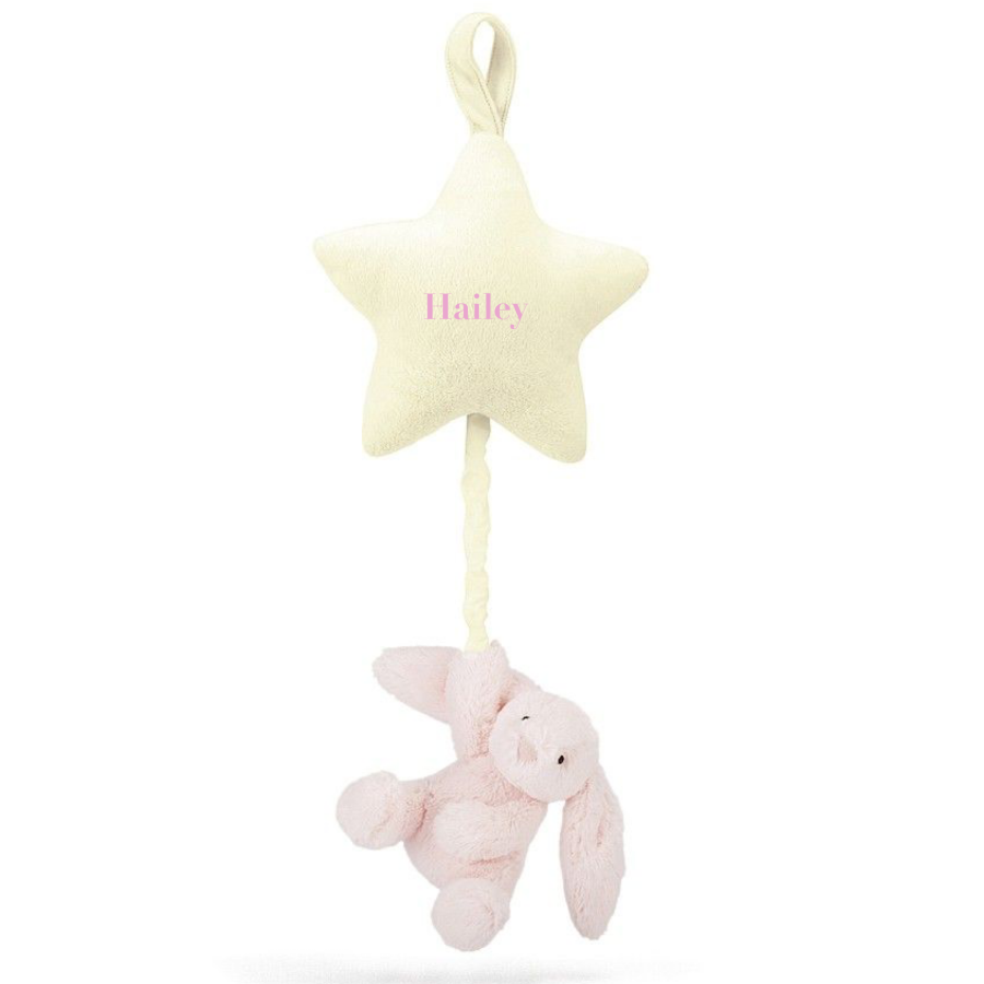 Jellycat Musical Pull - Bashful Pink Bunny Star (New)