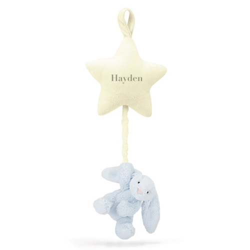 Jellycat Musical Pull - Bashful Blue Bunny Star