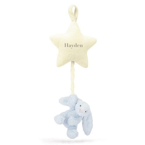 Jellycat Musical Pull - Bashful Blue Bunny Star (Out of Stock)