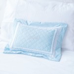 500 Thread Count PIMA Cotton Quilted Pillow - Sky Blue (Out of Stock) 