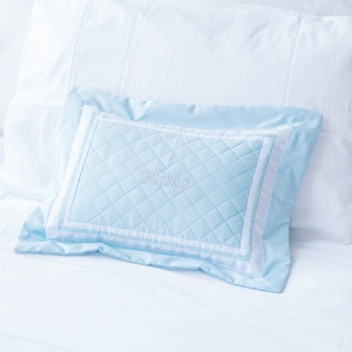 500 Thread Count PIMA Cotton Quilted Pillow - Sky Blue (Out of Stock) 