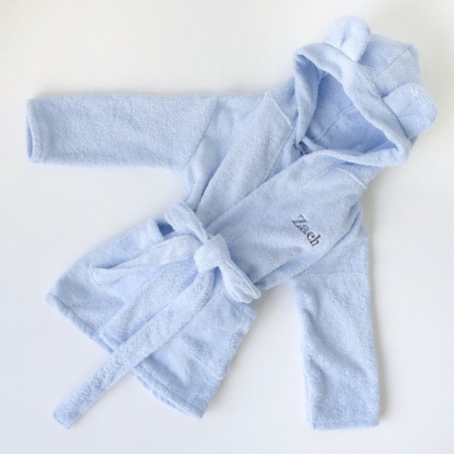 Hooded Bathrobe - Blue