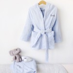 Hooded Bathrobe - Blue