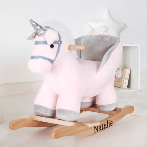 Pink Unicorn Plush Rocker (Out of Stock)